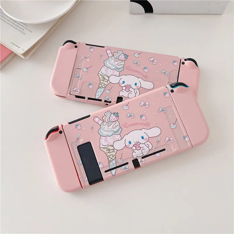 

Sanrio Cinnamoroll Case Charging Dock Station Cover Protective Shell for Nintendo Switch Oled NS Console Crystal Protector Skin