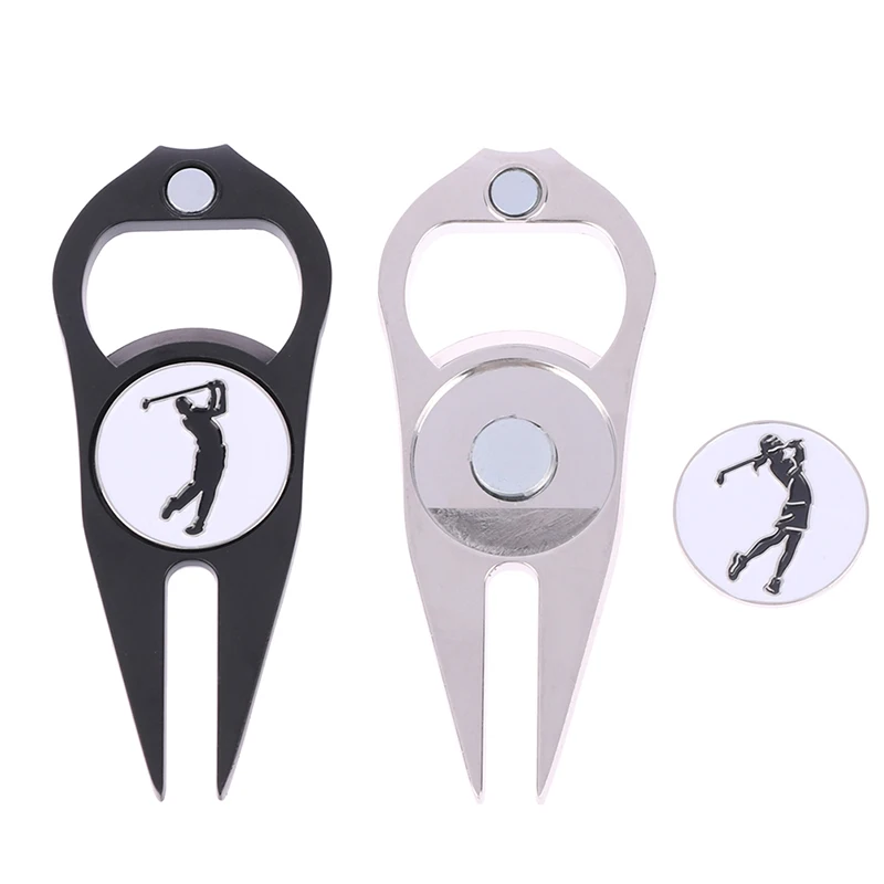 

Magnetic Three Lines Golf Ball Marker Holder Golf Divot Repair Tool