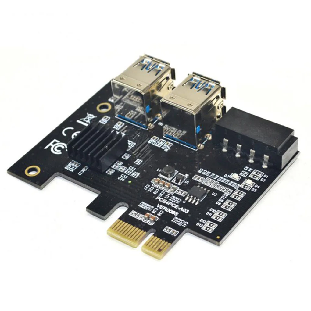 

PCI-E 1X Adapter 1 to 4 Extender PCI-express Splitter Converter Board Expansion Card Miner Equipment PCB Circuitboard