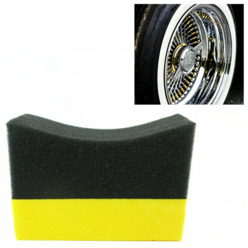 

Practical Quality Durable High Quality New Tire Universal Yellow+Black Gloss Shine Polishing Foam Sponge Accessories