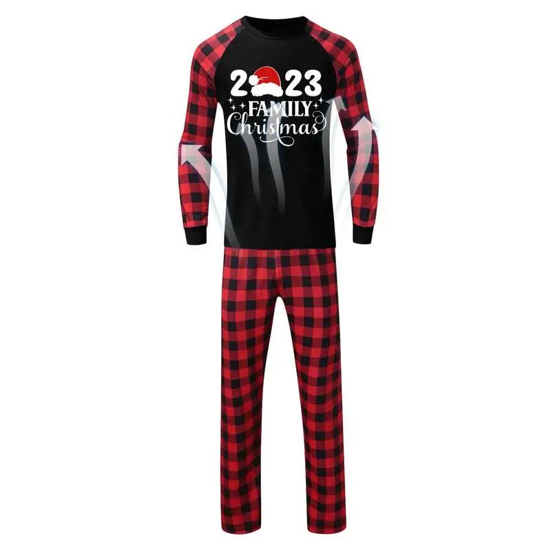 

Сочетающаяся Пижама для семьи, Рождественская Пижама для всей семьи, повседневная одежда, красно-черная клетчатая, Рождественский узор для взрослых собак