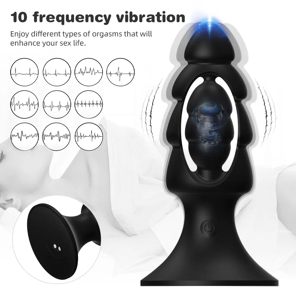 Мощная Анальная игрушка с 10-частотной вибрацией Анальный вибратор анальная