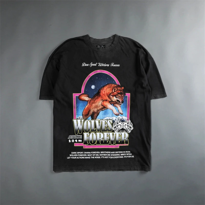 

DARC SPORT PREMIUM 100% Cotton T shirt Loose Oversized Men Women T-shirt Hip Hop Tops Streetwear Unisex Tees 10 Styles