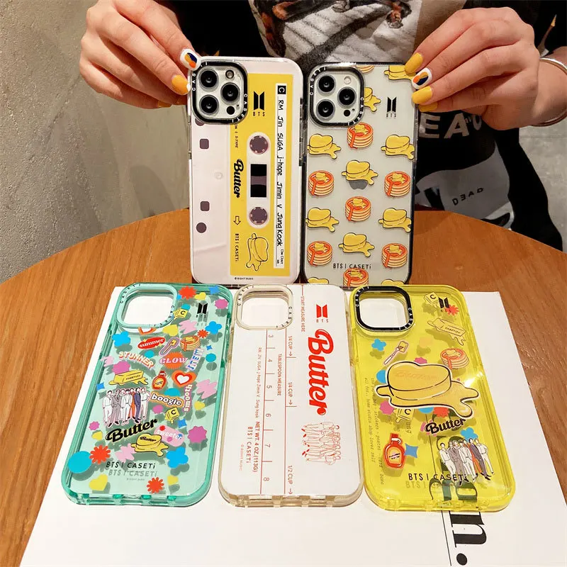 

CASETIFY Butter Yellow Korea Phone Cases For iPhone 14/13/12/11/X/XR/XS 14/13/12/11 Pro Max XS MAX Shockproof Soft Back Cover