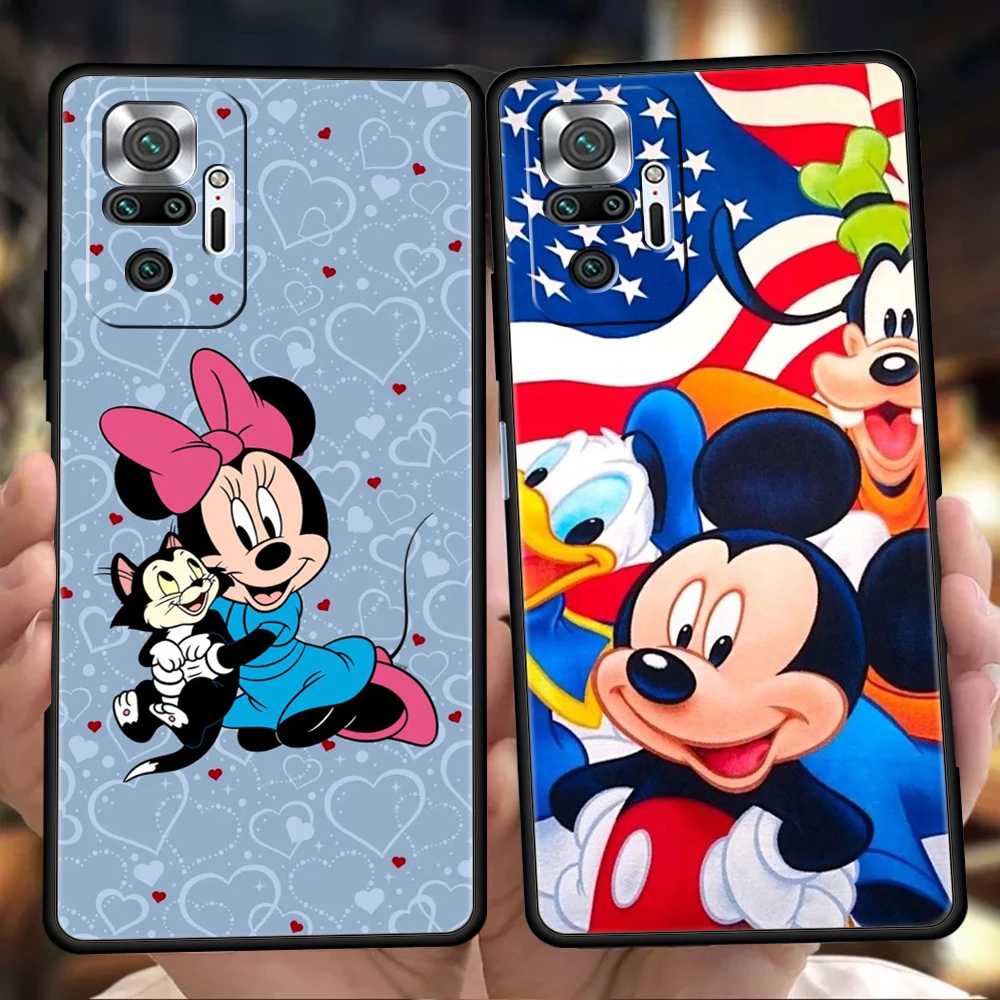 

Duck Mickey Minnie Luxury Case For Redmi K50 Note 10 11 11T Pro 9 9s 8 8T 7 K40 Gaming 9A 9C 8A Pro Plus 5G Silicone Shell Coque