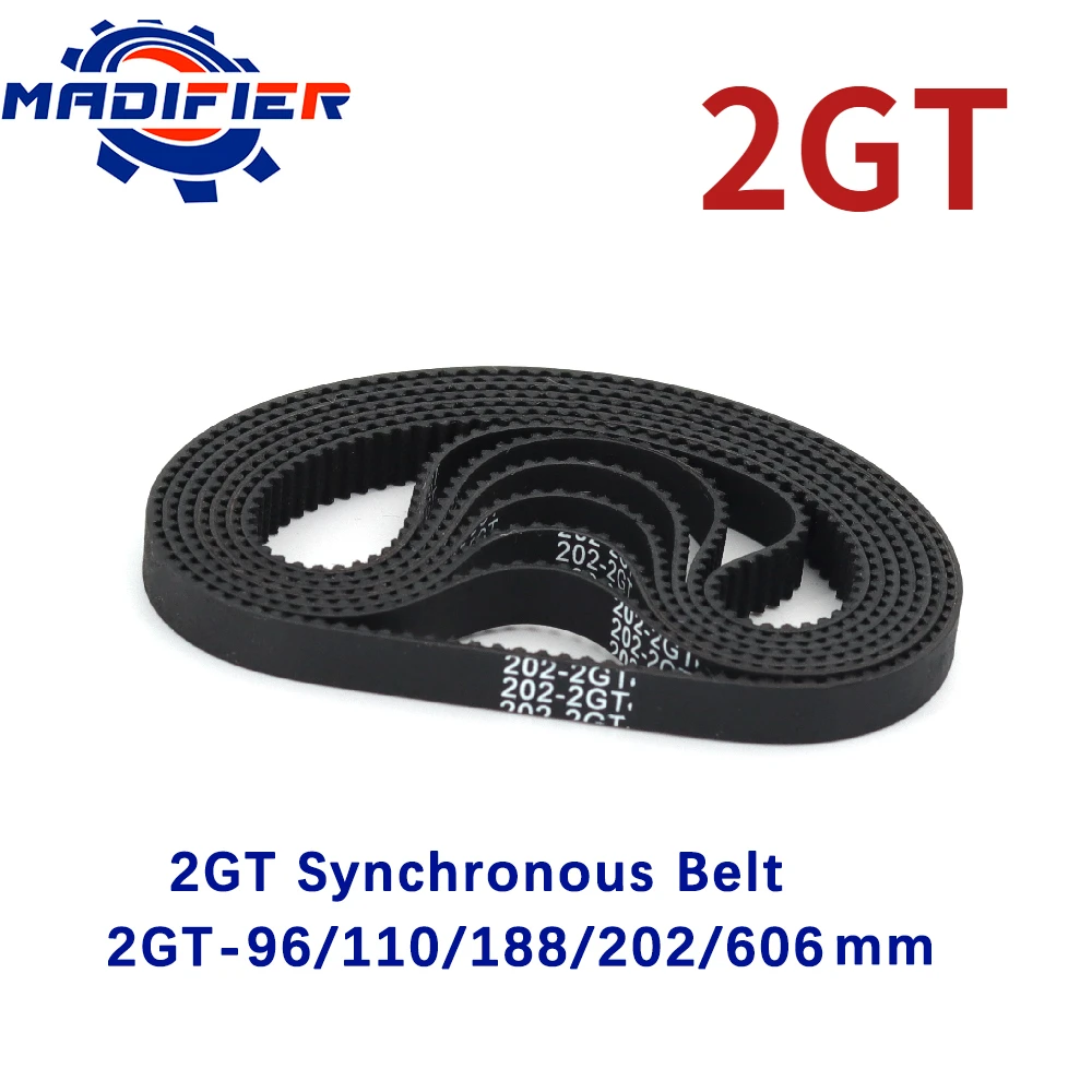 

Синхронный ремень ГРМ 2MGT 2M 2GT, Длина шага 96/110/188/202/606/101, ширина 6 мм/9 мм, зубцы 48 55 94 303 с резиновым замком, 10 шт.