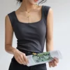 Summer Beach Women's Tops & Tees Sexy Sleeveless Undershirt Concealing Side Cleavage Chic Basic Youth Spring Tanks & Camis C4873 4