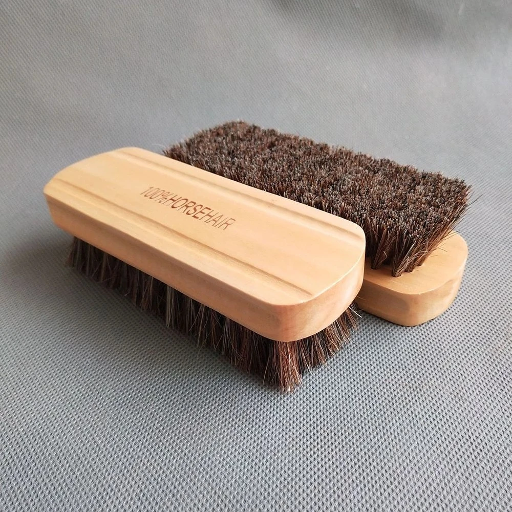 

Universal Durable Good Feeling Wooden Handle Horse Hair Bristle Brush Car Detailing Polishing Buffing Brush Seat Cleaning Tool