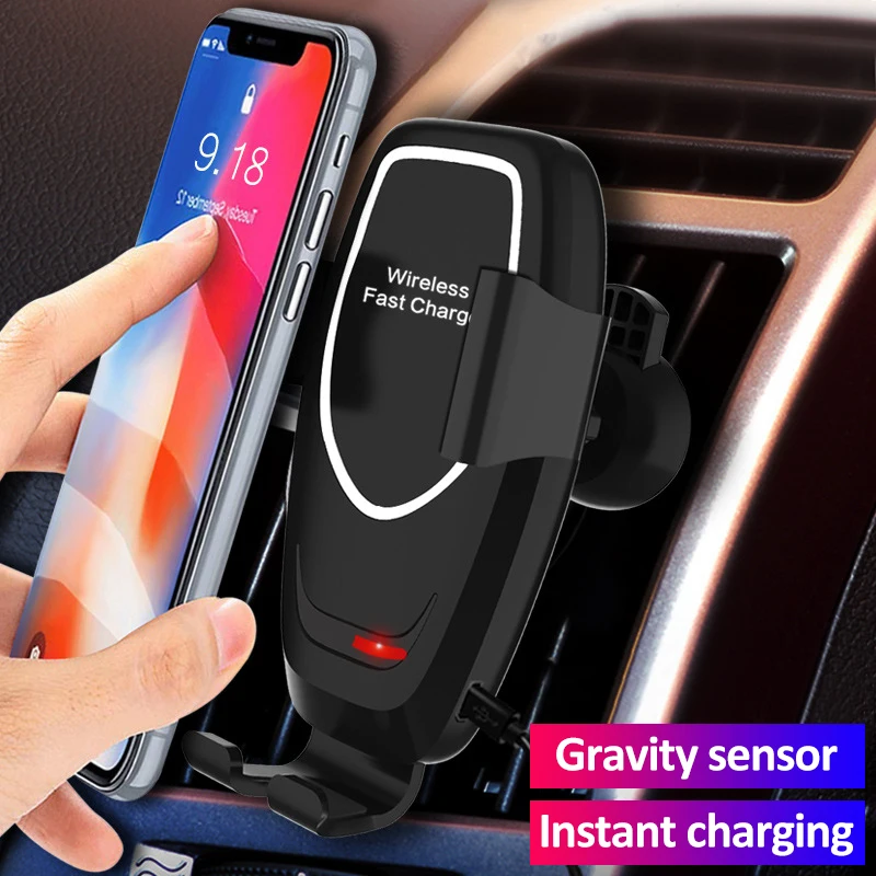 

High quality New K80 Car Wireless Charger 10W Fast Charging Outlet Car Gravity Mobile Phone Bracket 2 In 1 Car accessories