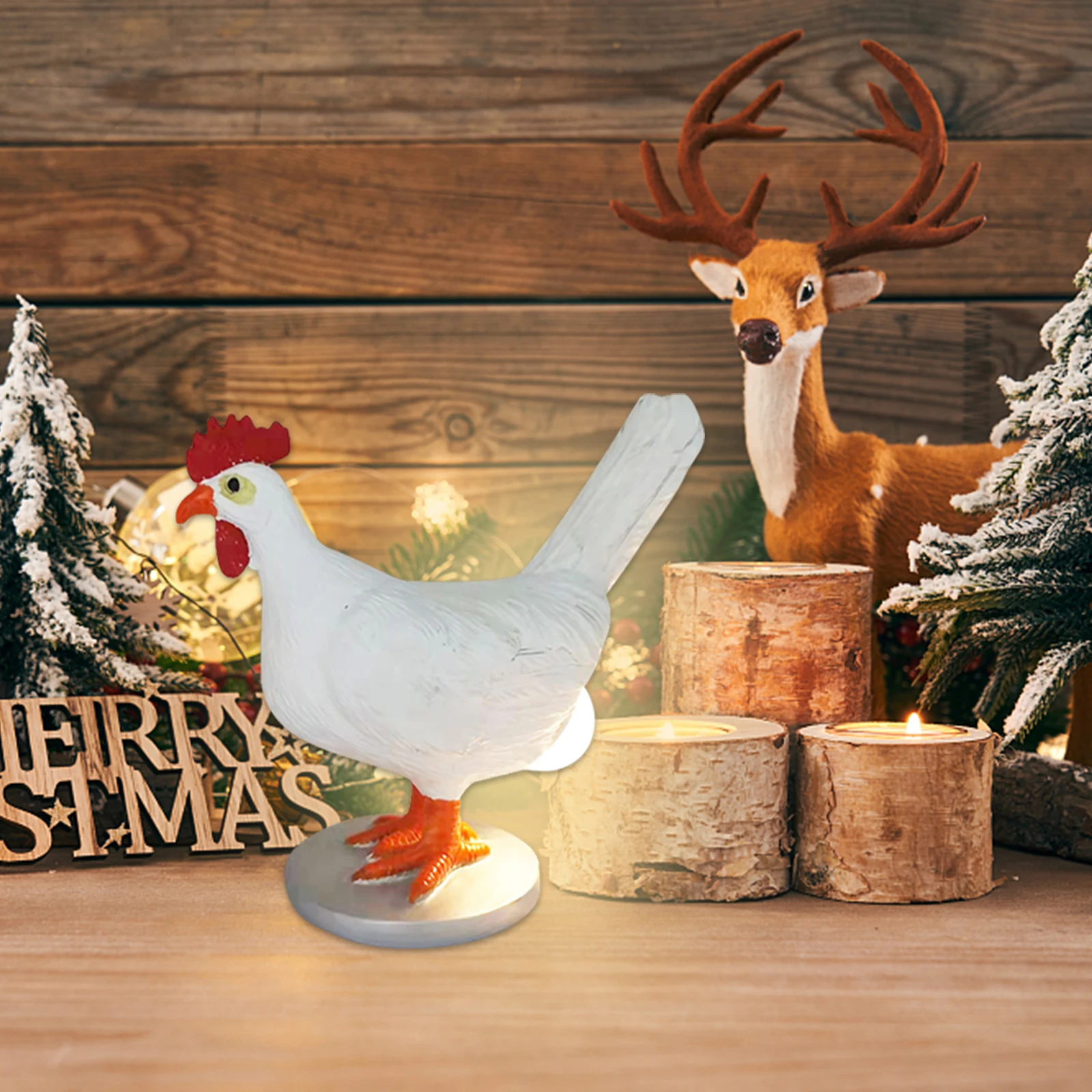 

Декоративный ночник с USB-разъемом для животных, имитация полимерных цыплят, скульптурные светильники, забавные настольные украшения, украш...