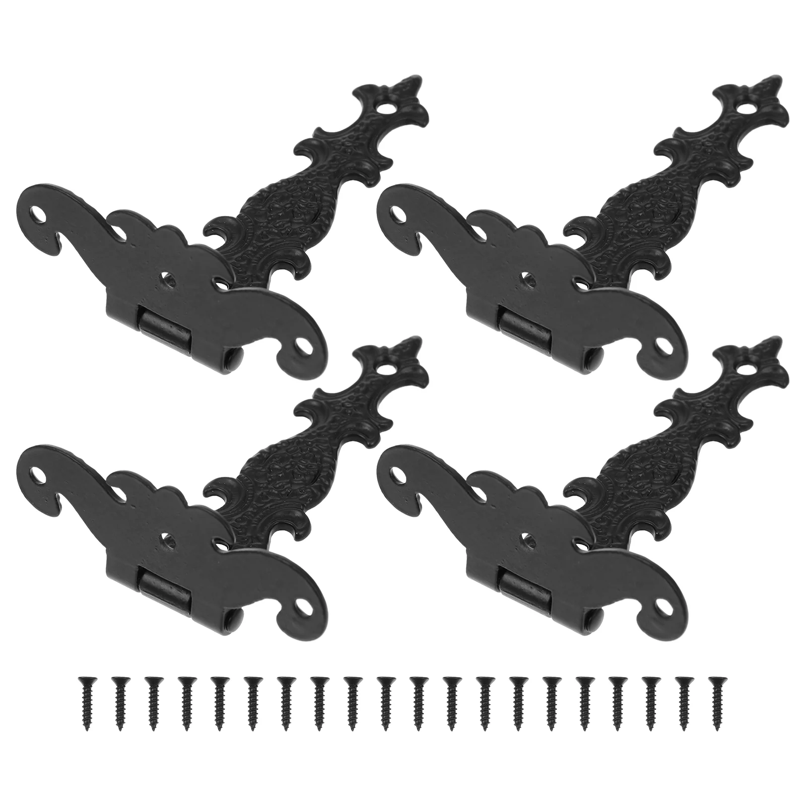 

4 Pcs Suitcase Hinges Vintage Decor Jewelry Box Hinges Floral Decor Vintage Hinge Wooden Box Box DIY Hinge