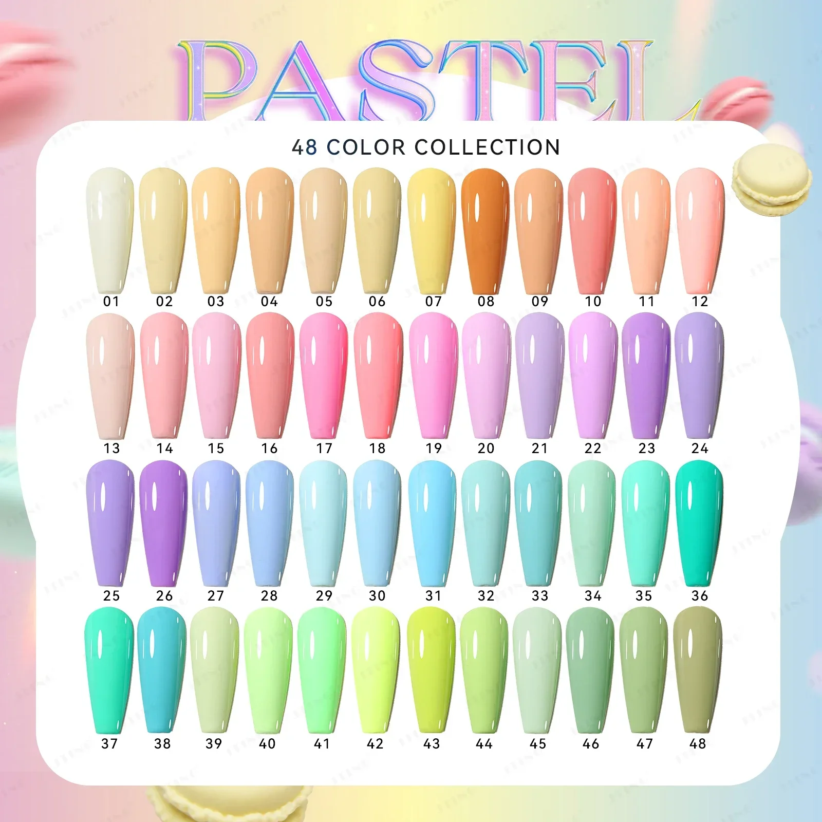 Новое поступление от JTING популярная Летняя коллекция пастельные 48 цветов коробка