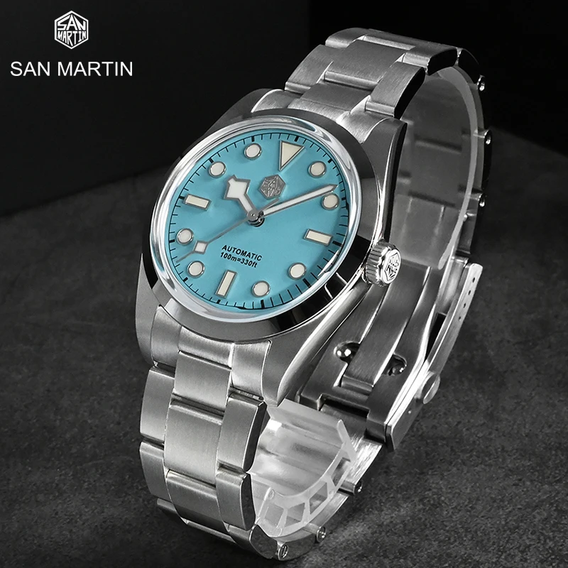 

San Martin модные мужские роскошные часы BB36 Снежинка стрелки исследовать спортивные часы PT5000 автоматические механические сапфировые 10 бар