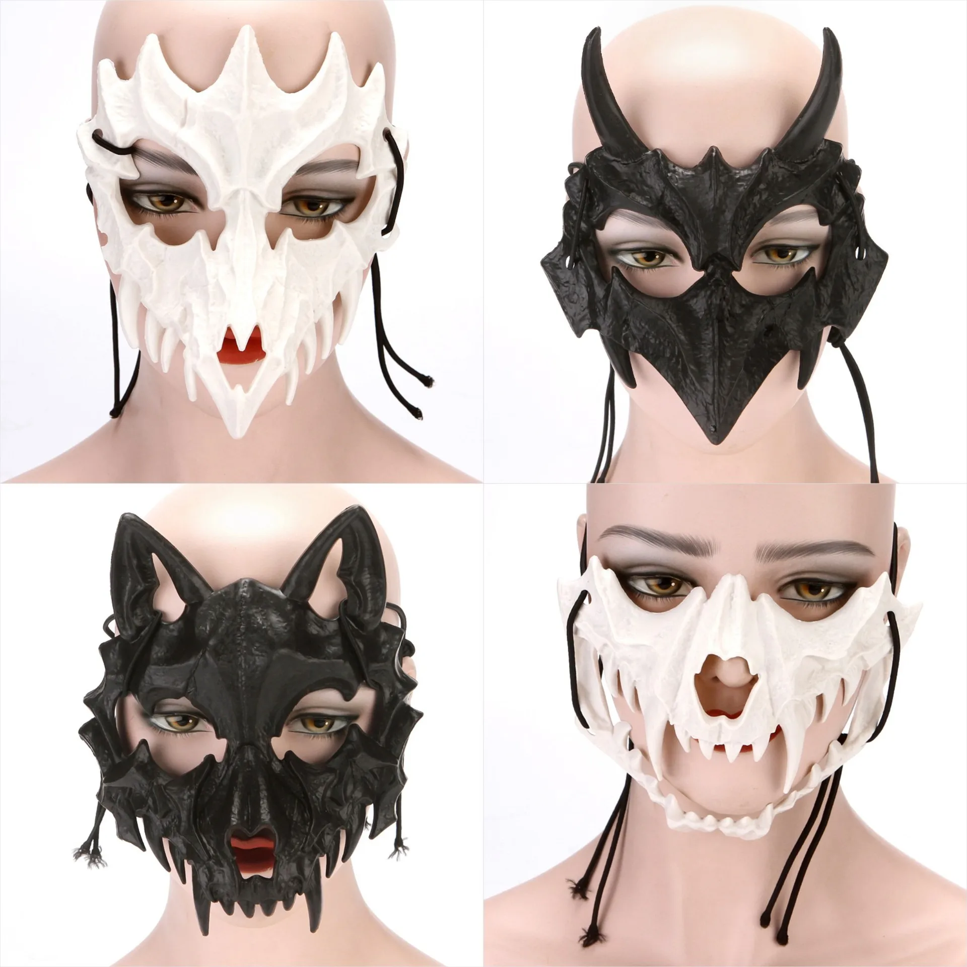 

Halloween Japanese writer cos animal horror anime props mask tiger dragon god yasha tiangou costume mask wholesale