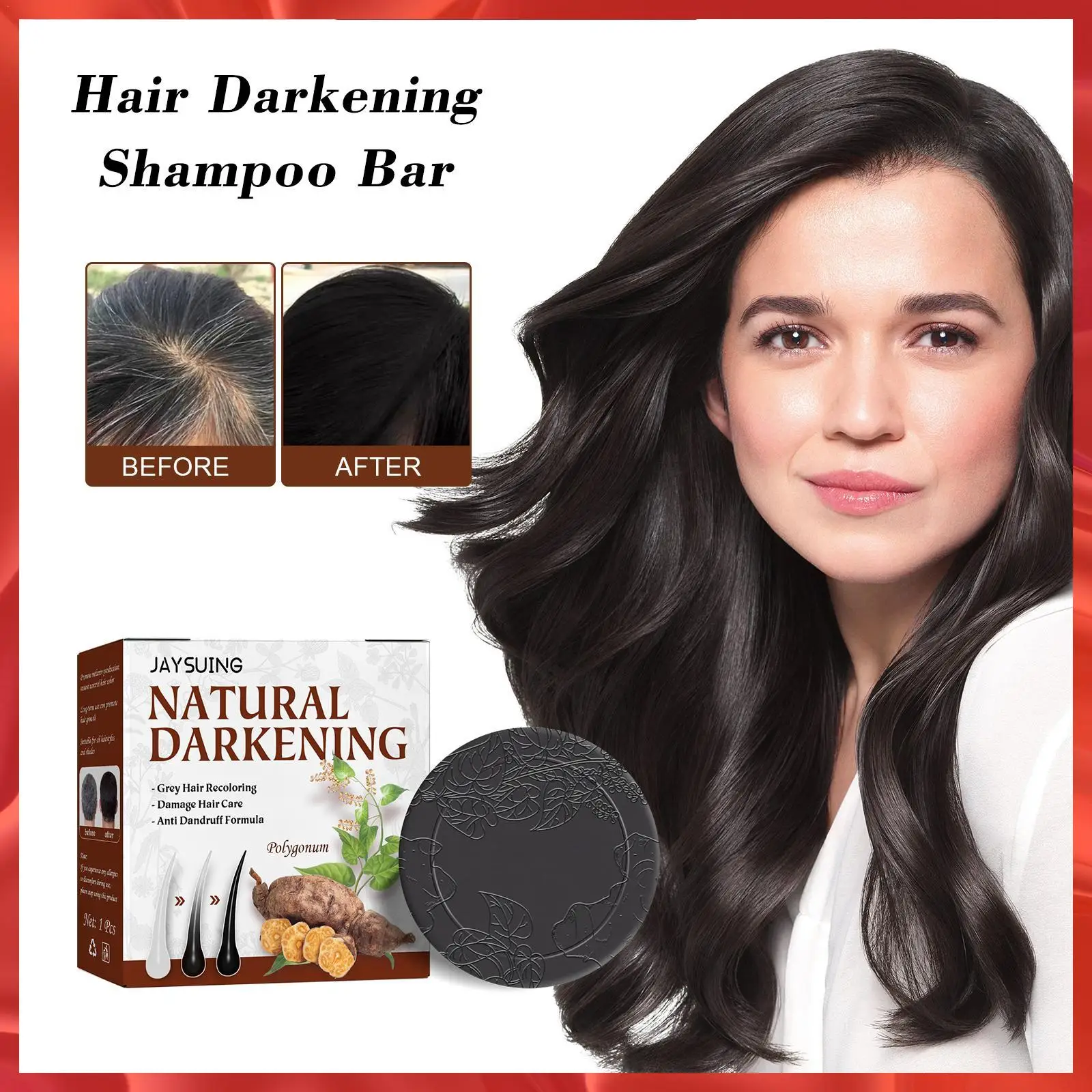 To Black Shampoo Soap He Shou Wu Essence Hair Soap