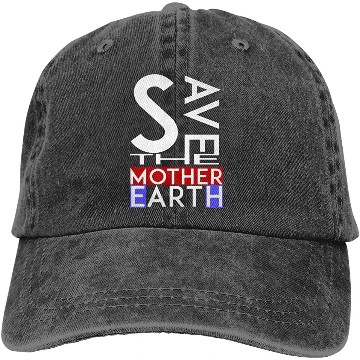 

Unisex Save The Mother Earth2 Vintage Washed Twill Baseball Caps Adjustable Hat Funny Humor Irony Graphics Of Adult Gift Black