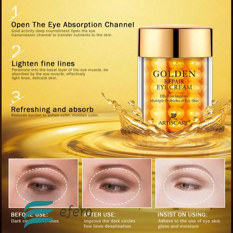 

Golden Eye Cream Anti-Wrinkle Anti-Aging Collagen Eye Serum Firming Moisturizing Remove Dark Circles Puffiness Eye Bags Eye Care