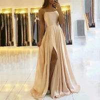 modern prom dresses a line thigh slit elegant robe de soir%c3%a9e de mariage princess floor length spaghetti straps sexy prom gown