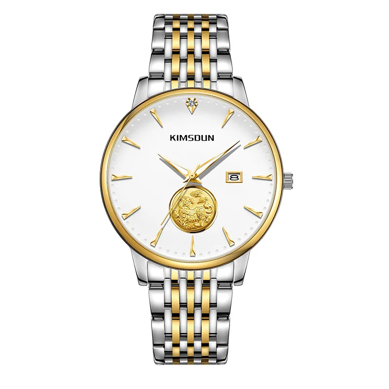 

Kimsdun Famous Watch Men's Watch Waterproof Stainless Steel with Calendar High-End Watch Business Men's Watch
