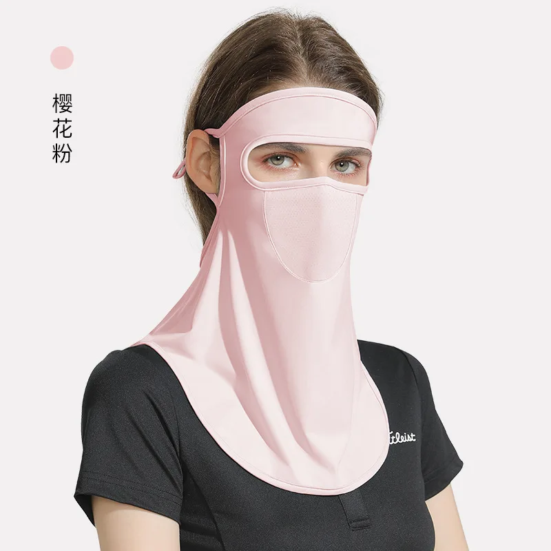 

Summer Sunscreen Cycling Face Mask Outdoor Ice Silk Breathable Masks Neck Gaiter Protector Anti-UV Cover Earloop Bandana Scarf