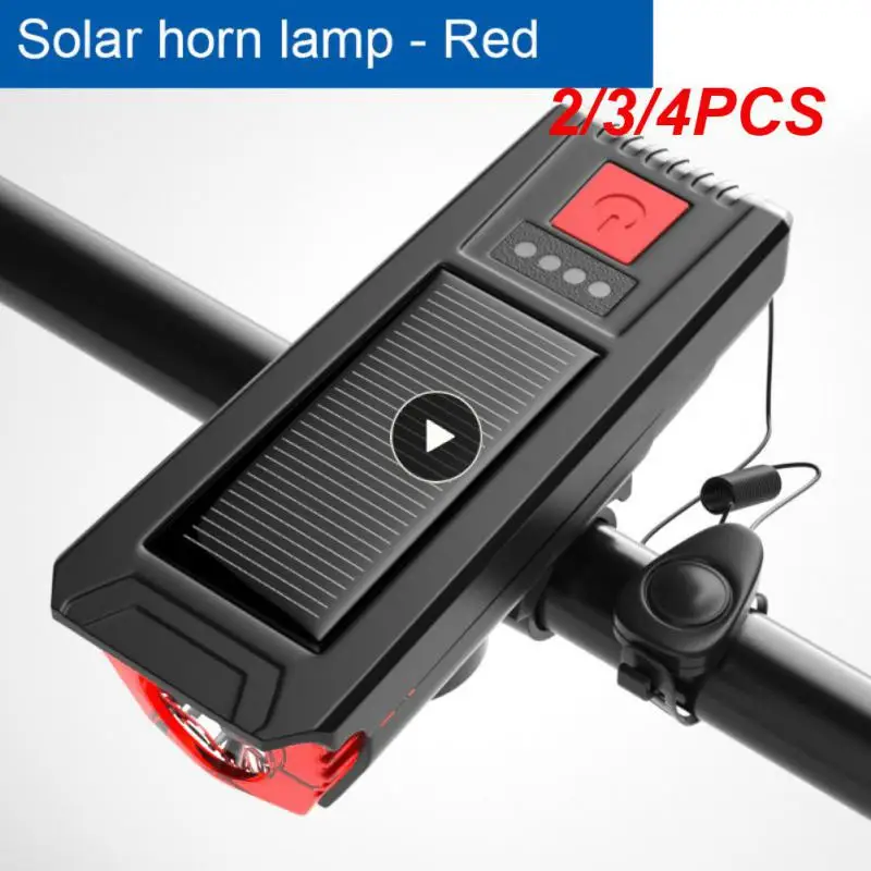 

2/3/4PCS Long-lasting Daily Waterproof Horn Light Usb Charging Speaker Front Light Pc Plastic Headlight Riding Warning Light Led