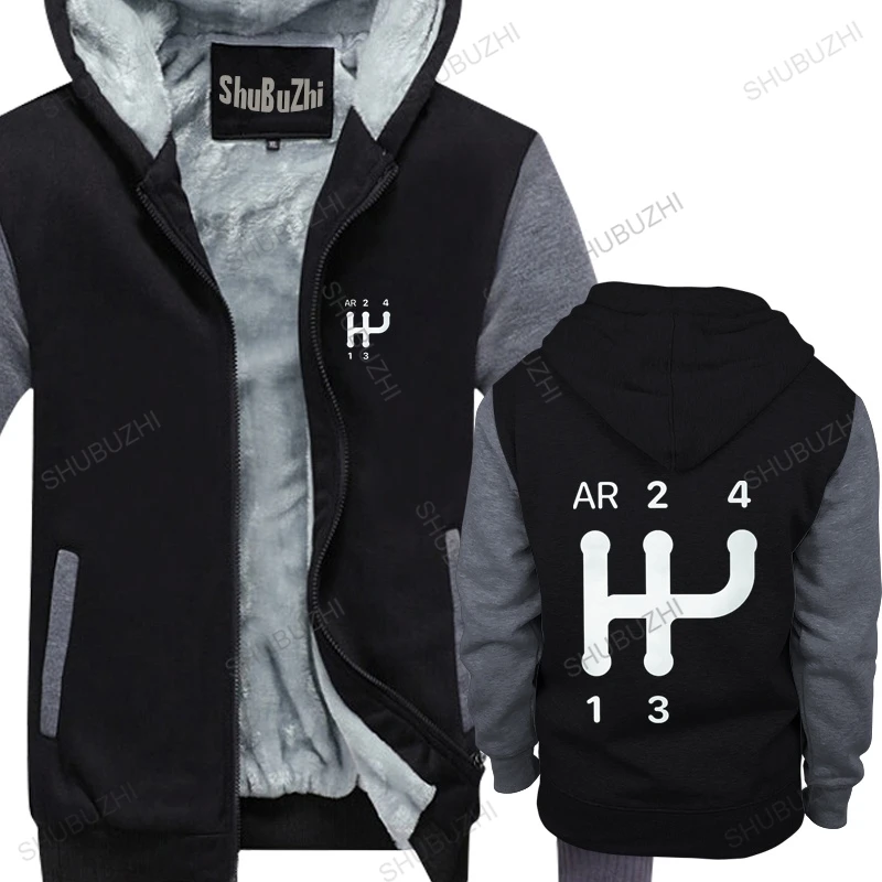

2CV Gear Shift Pattern hoodie Men Birthday Gifts long sleeves Funny cotton thick zipper hooded warm coat Clothes Humor hoodies