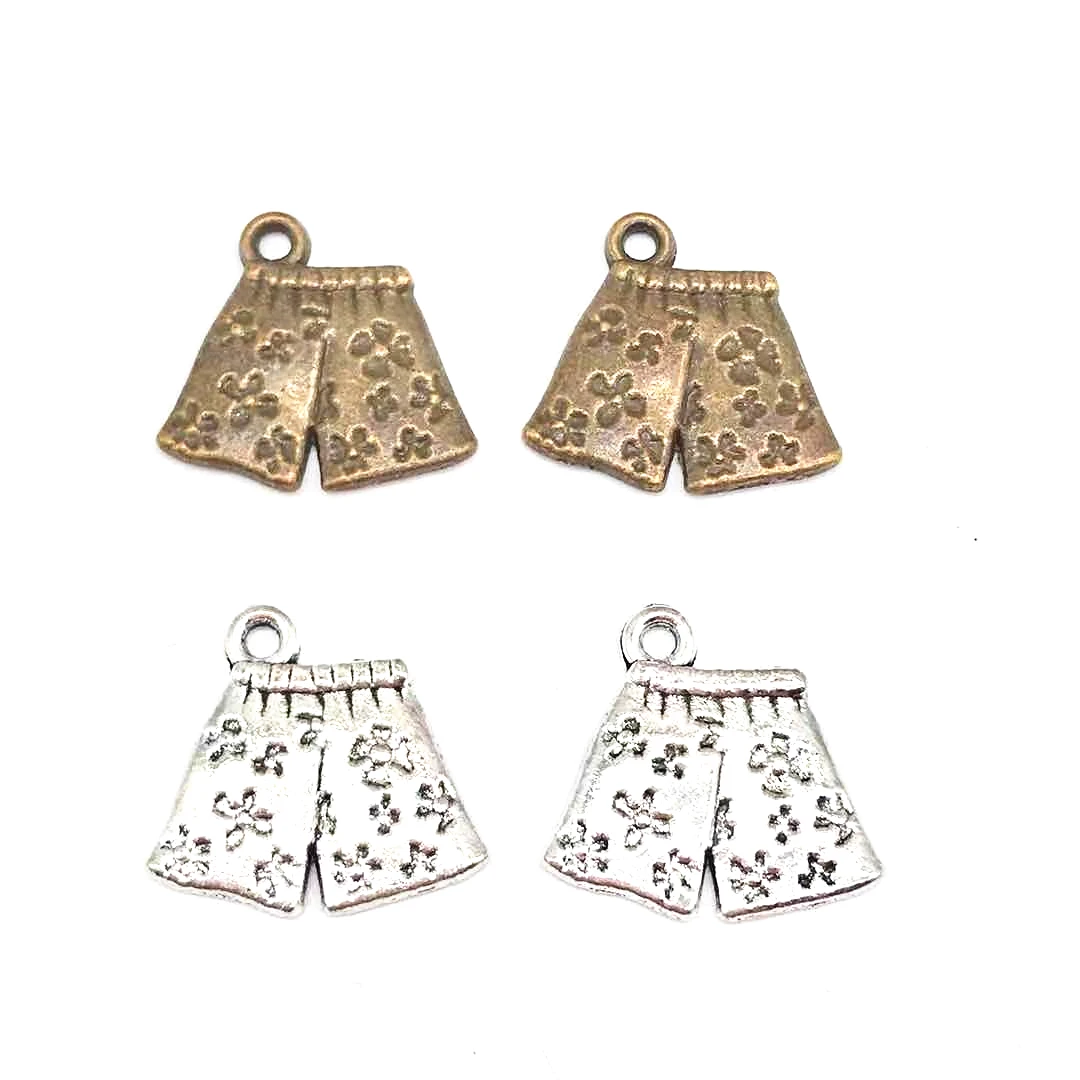 

Wholesal 27 pcs Fashion 2 Color shorts Charms Pendants Earrings Necklace Bracelet Ankle Accessories for Jewelry Making Findings