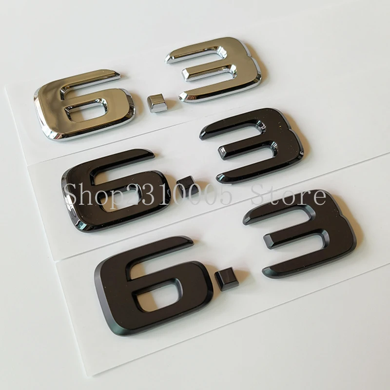 Хромированные серебряные глянцевые черные значки с номером 6 3 эмблема крыла