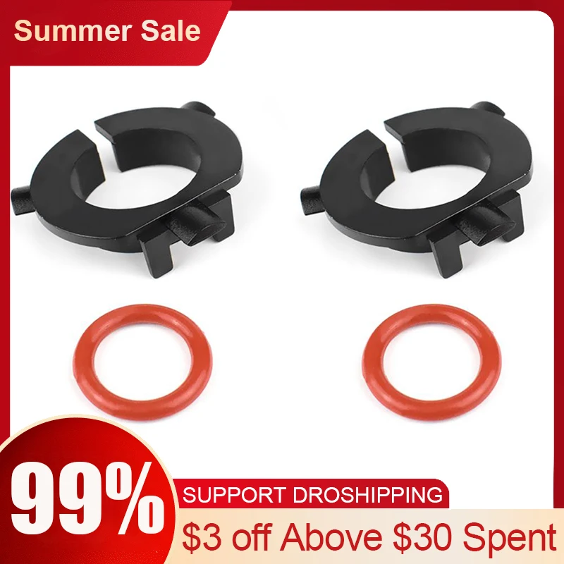 

2Pcs H7 LED Car Headlight Bulb Base Holder Adapter Retaining Clip Auto Accessories For Hyundai Sonata/Nissan QASHQAI/KIA K3
