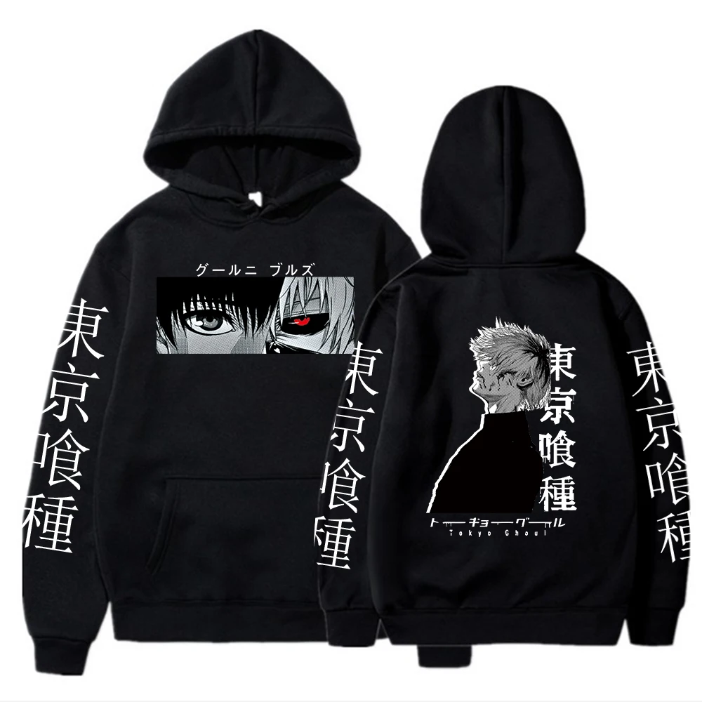 

Tokyo Ghoul Anime Hoodie Pullovers Sweatshirts Ken Kaneki Graphic Printed Tops Casual Hip Hop Streetwear
