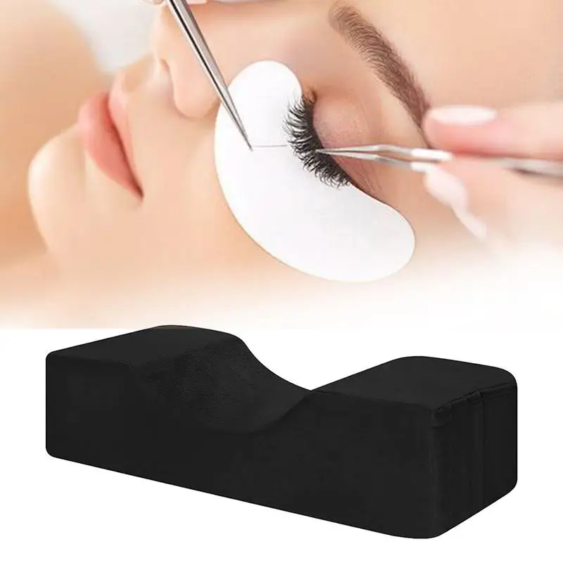 

Lash Pillow Neck Support Eyelash Pillow Soft Grafting Eyelashes Memory Foam Eyelash Extension Pillow Makeup Salon With Pocket