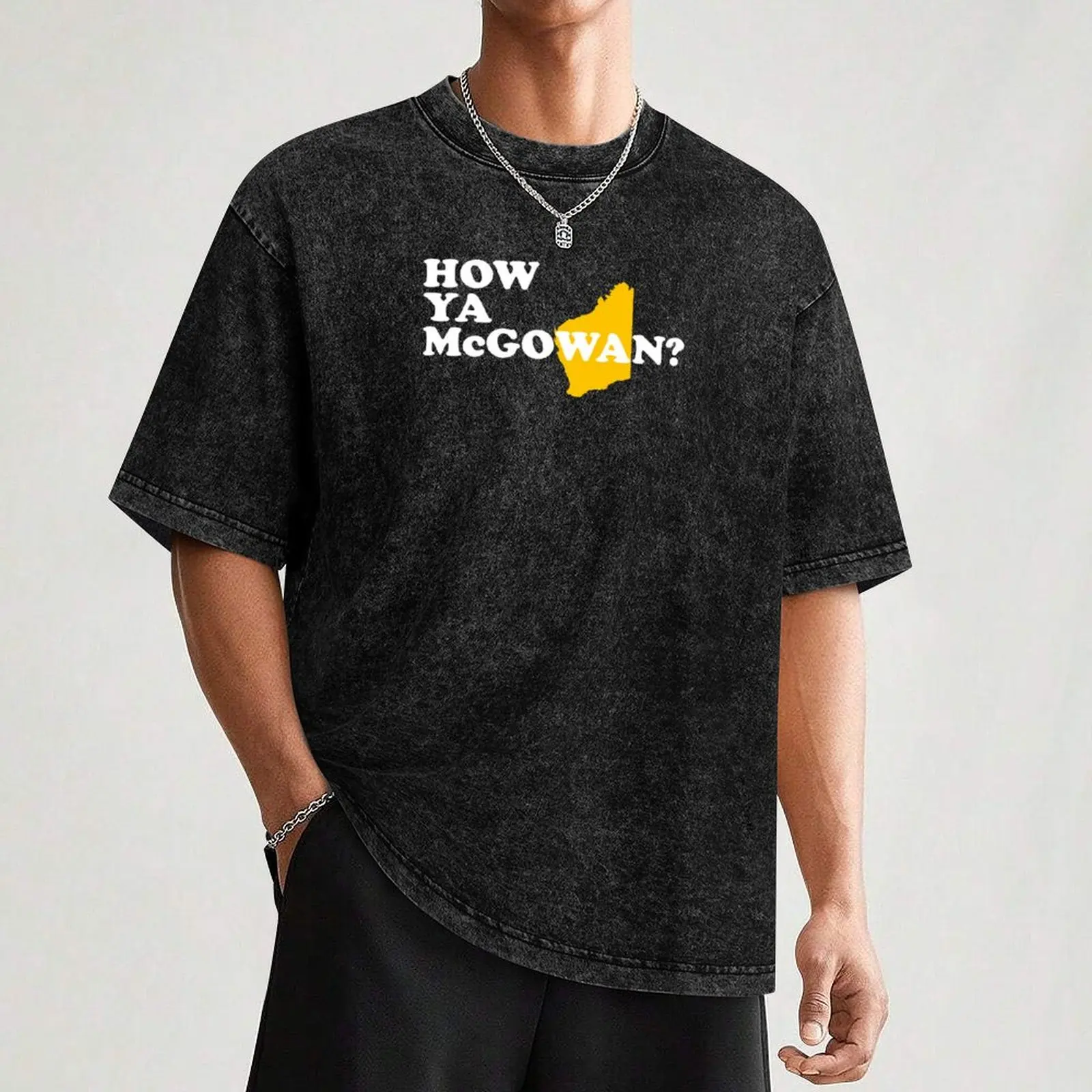 Как Я МакГибина? (Bold White Gold Edition) Футболка Mark McGowan Merch кавайная одежда спортивная для