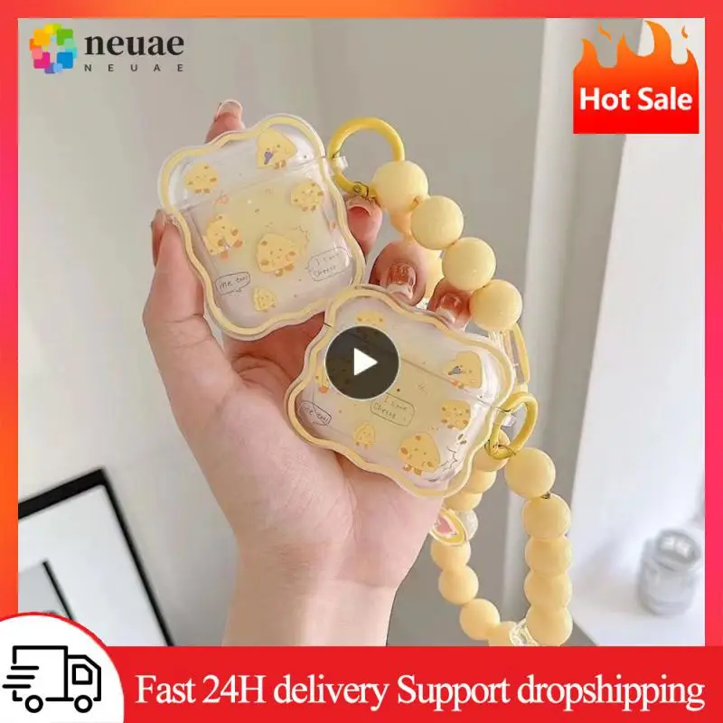

Easy Access To Charging Port Silicone Case Durable And Shockproof Perfect Fit For Airpods Headphone Case Cheese Earphone Case