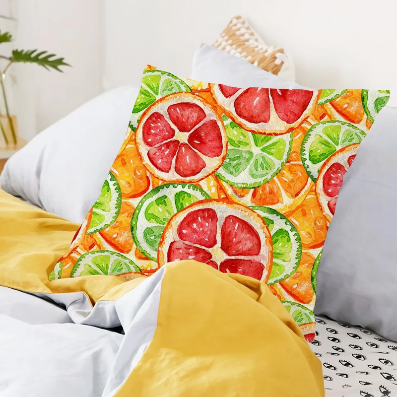 

Fruit Pillowcase Oranges Printing Custom Pillowcase Home Decor Sofa Living Room Throw Pillow Cover 40X60 Drop Shipping