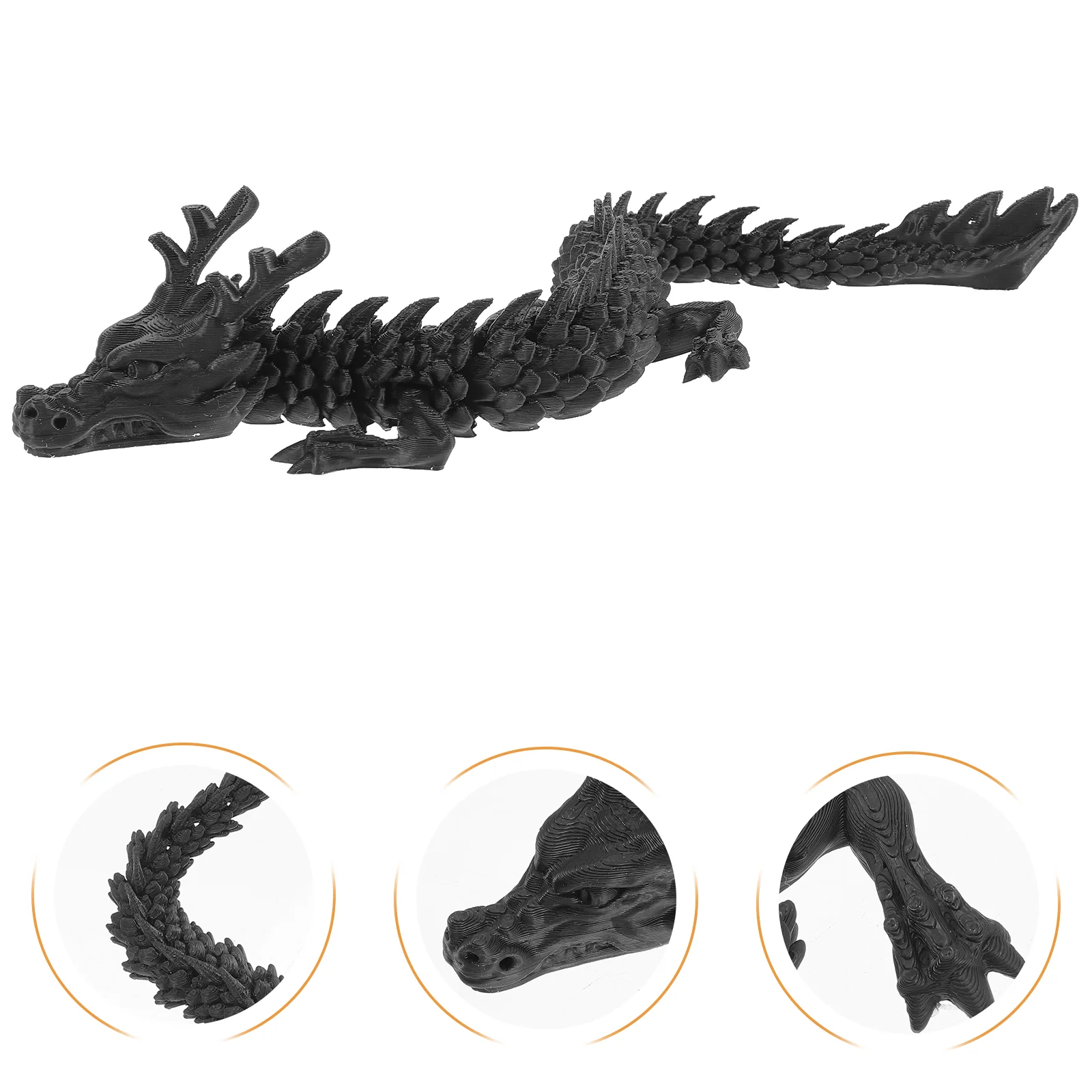 

3D Printed Articulated Dragon Rotatable Joints Dragon Model Figurine Realistic Dragon Toy