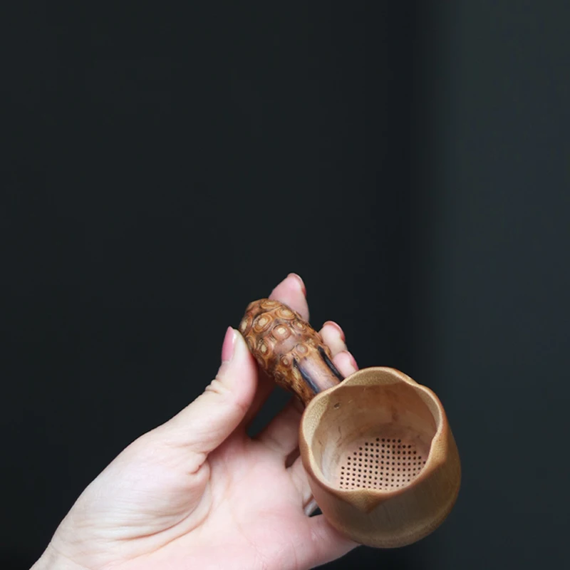 Натуральный бамбуковый ситечко для чая заварочный фильтр чайные инструменты