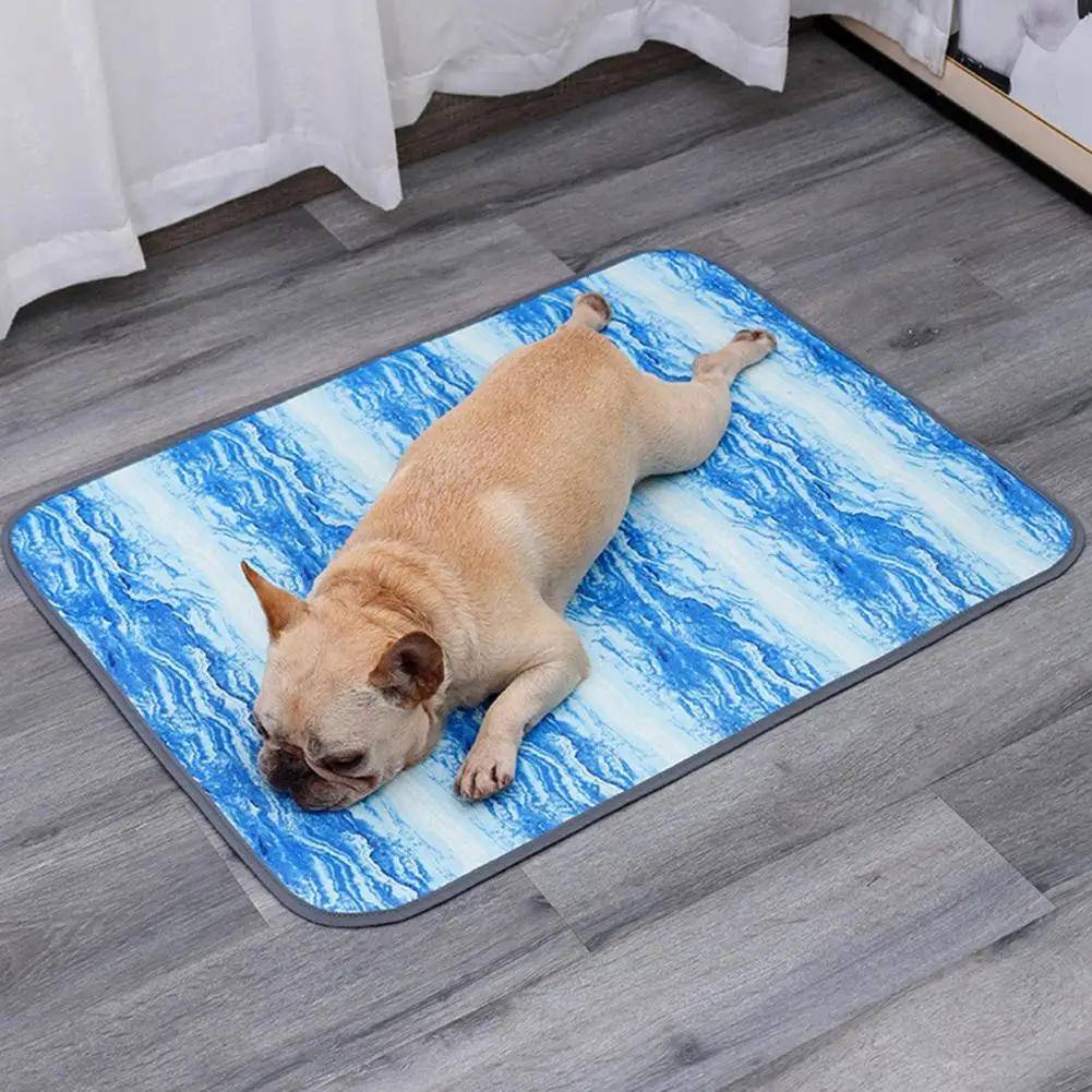

Pet Cooling Mat Dog Bed Blanket Breathable Foldable Absorb Body Heat Soft Large Summer Ice Pad Pet Supplies