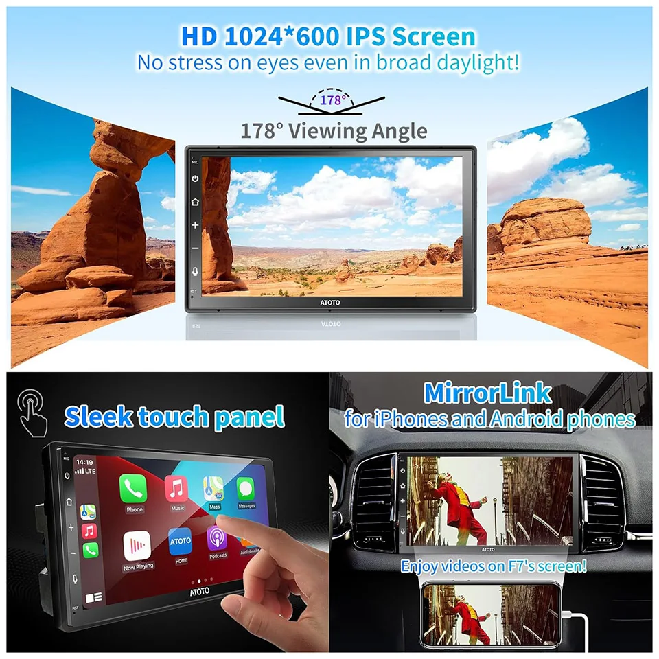 Мультимедийная магнитола ATOTO F7G2B7WE для авто мультимедийная стерео-система на Android