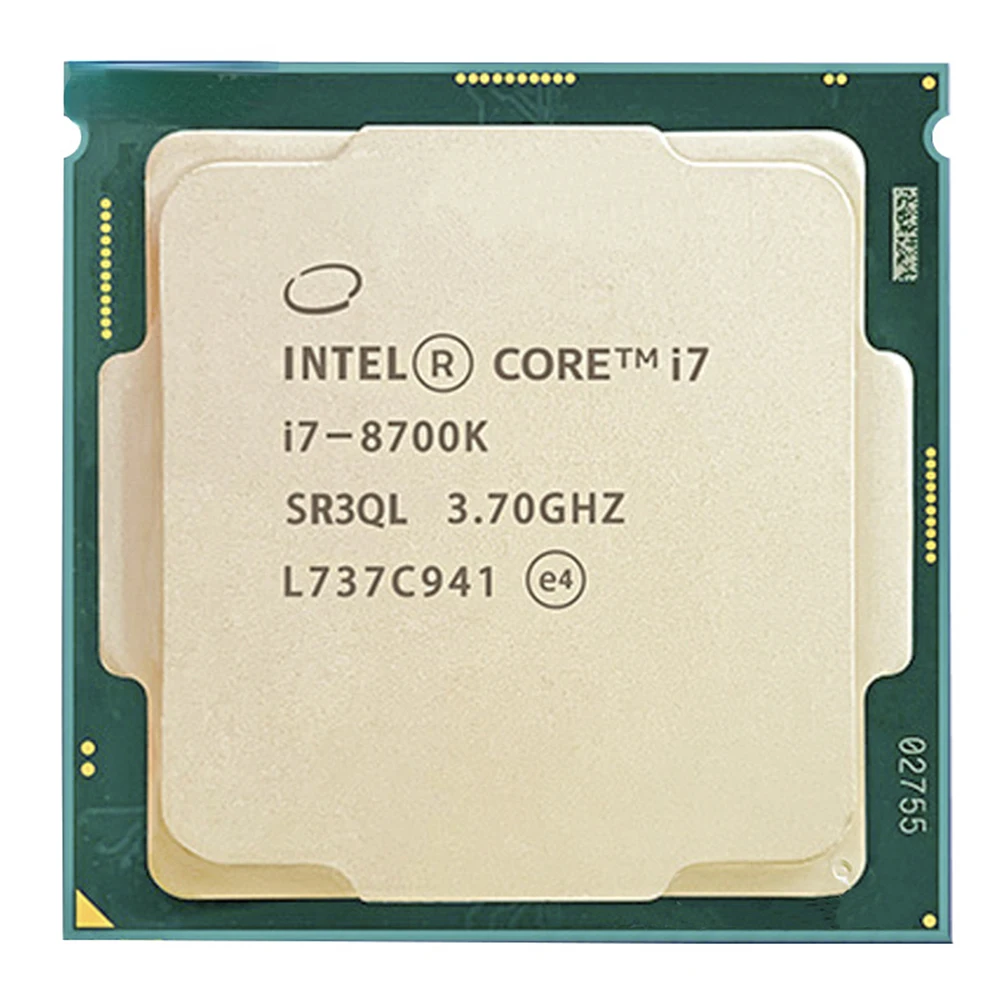 

Процессор Intel Core i7-8700K i7 8700K 3,7 ГГц шестиядерный двенадцатипоточный ЦПУ процессор 12 МБ 95 Вт LGA 1151
