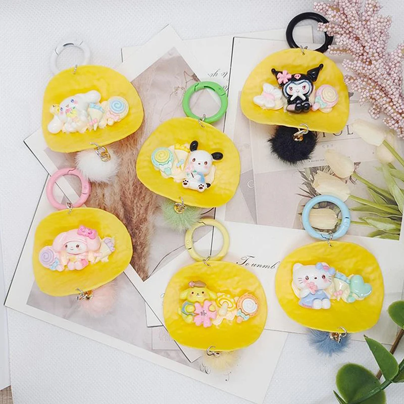 Подвеска в виде плюшевой сумки Милая Черная кожа бант кошки брелок Yk2 мягкая