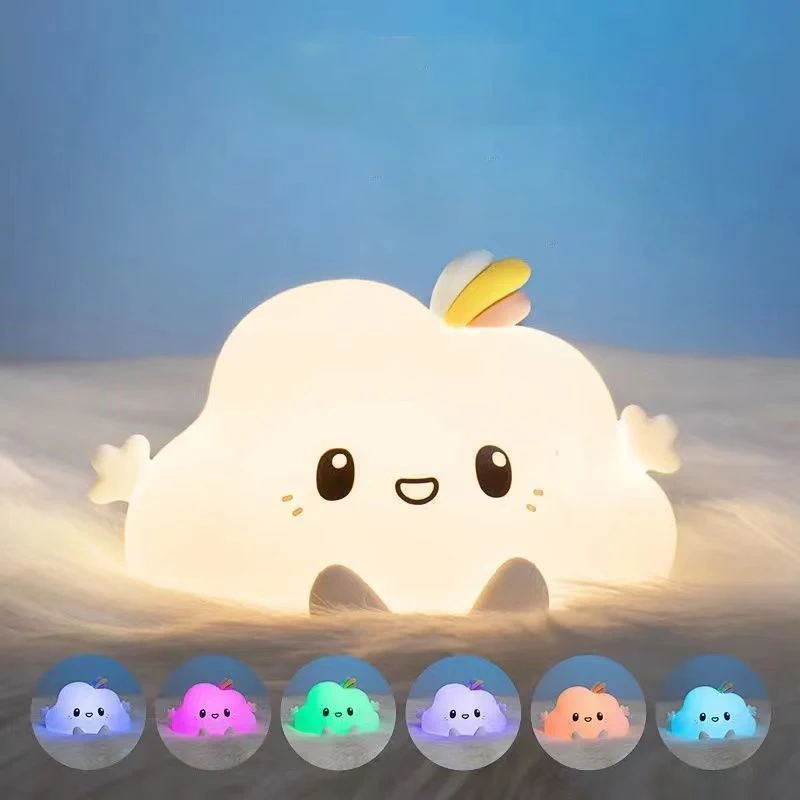 

Multifunction Wireless Bluetooth Speaker 7 Colors Cloud Night Light LED Light with Touch Sensor Type Bass Portable Speaker