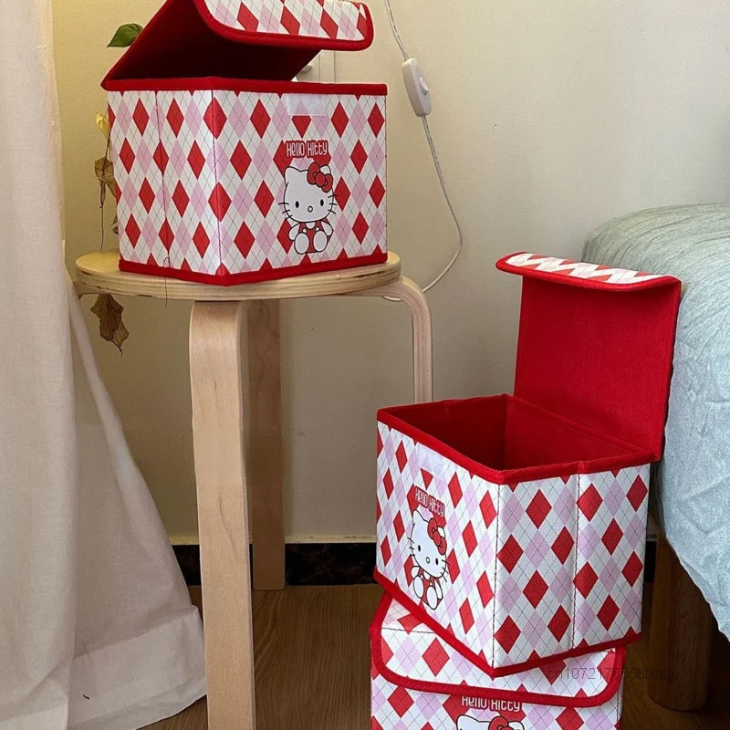 Sanrio Hello Kitty коробка для хранения большой емкости водонепроницаемая с крышкой