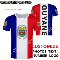 french guiana t shirt diy free custom made name number guf t shirt nation flag gf french guyana guyane print photo logo clothing