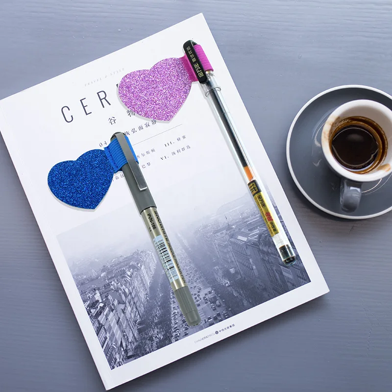 Простой деловой подарок из искусственной кожи самоклеящаяся ручка-зажим