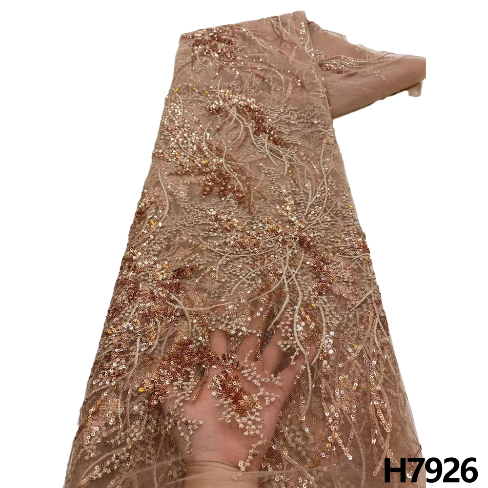 

2023 Latest Cheap French Lace Fabric 5 Yards High Quality African Lace Nigerian Fabric For Wedding Party Dress Diy Sew LPP05A
