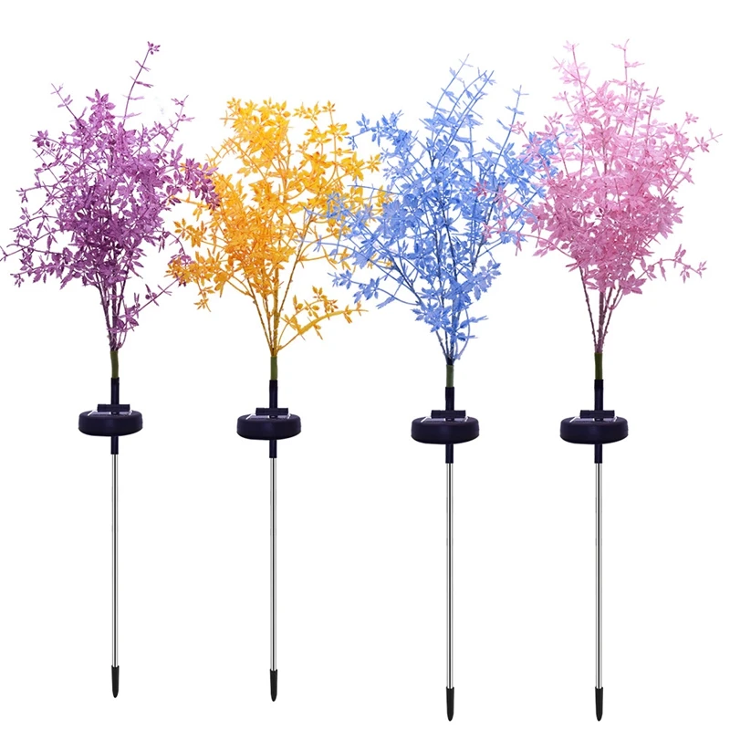 

4Pcs Imitated Plant Solar Lamp Garden LED Solar Light Outdoor Lamp Adornment
