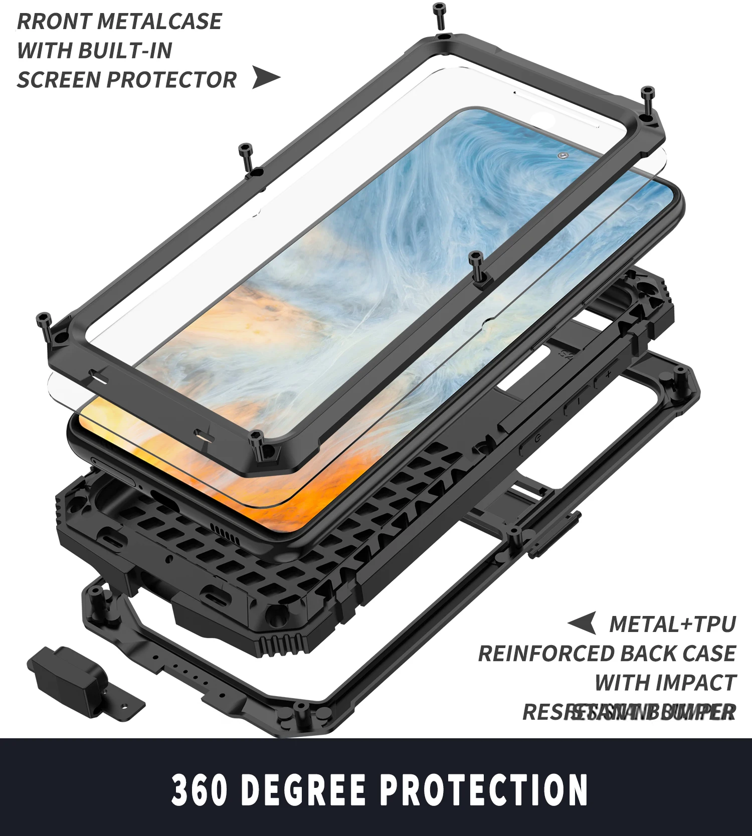 

New Arrival 360Full Metal Protect Tank Case For Samsung Galaxy S21 FE S21FE 5G Armor Heavy Duty Shockproof Silicone Funda Cover