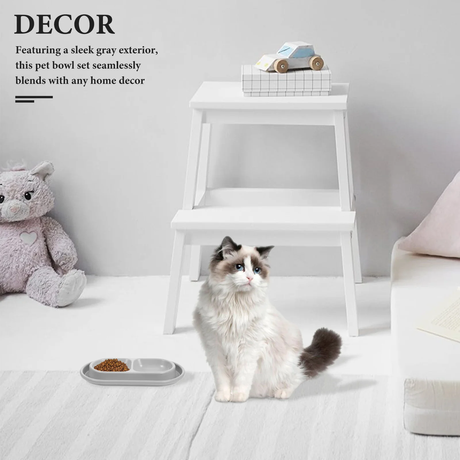 Двойная кормушка для домашних животных анти-защитная миска вода собак без