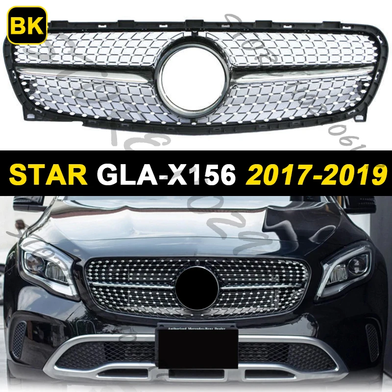 

Для 2014-2016 2017-2019 X156 GLA Mercedes Benz GLA200 GLA220 GLA250 GLA260 Бампер Mesh Racing Grille