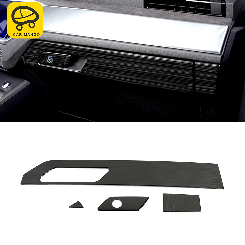 

CarManGo Car Accessories for Audi Q3 F3 2018-2022 Stainless Passenger Seat Glove Box Cover Trim Sticker Frame Decoration